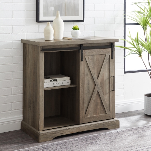 32" Rustic Farmhouse Buffet in Grey Wash